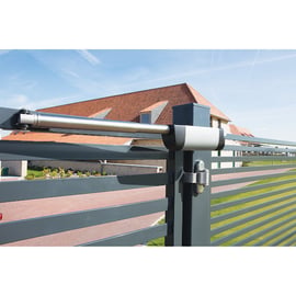 Ferme-portail hydraulique SAMSON 2 argent pour portail largeur 2000 mm