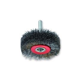 Brosse à fil circulaire sertie, pour perceuses électriques et les machines à grande vitesse - fil acier