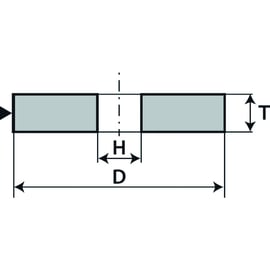 Meule de précision 69936641414 - plate vitrifiée 150 x 20 x 32 mm