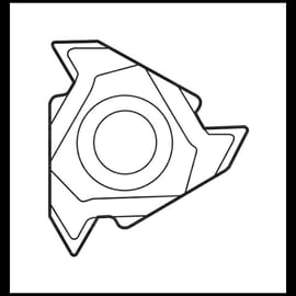 Plaquette de filetage intérieur - Profil ISO carbure - Taille 16 - Pas : 1 mm - Revêtement : CP500