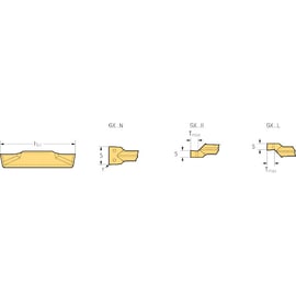 Plaquette de tronconnage/gorges carbure GX16