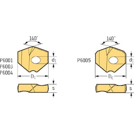 Embout de perçage P6003 carbure