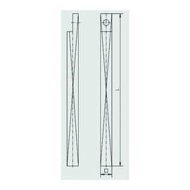 Tringle acier pour crémone à levier