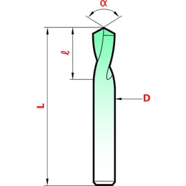 Foret à centrer 195 HSS-E Cobalt angle 90°