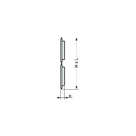 Grille d'aération X600 en applique à découper blanche 430 x 334 mm
