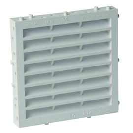 Grille d'aération M114 spéciale façade à sceller blanc 150 x 150 mm