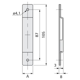 Gâche pour batteuse en applique