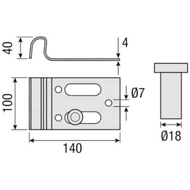 Sabot de portail battant à visser