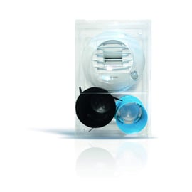 Bouche d'extraction VMC avec piquage - 80 mm - 15_45 m³/h - blanc