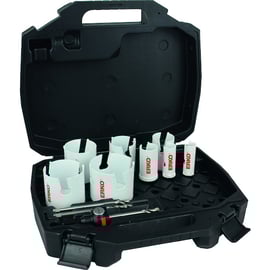 Coffret de 8 scies trépans carbure EASY-CLIP MULTIMAT + accessoires - 22 à 76 mm