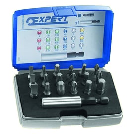 Embout de vissage 1/4" avec accessoire en coffret de 19 pièces