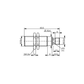 Capteur inductif DW-AS M18-390 - M18 - Portée : 10 mm - analogique