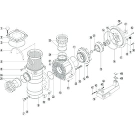 Pompe piscine HCP 4000 série 2850 triphasée