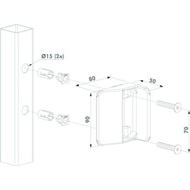 Gâche de serrure de piscine TWIST