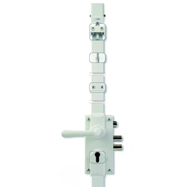 Serrure en applique 3 points verticale à fouillot S300 réversible blanche