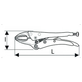 Pince étau à becs courts