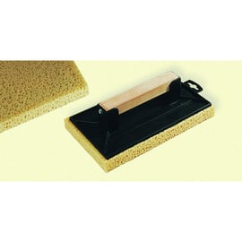 Taloche rectangulaire en plastique avec mousse en éponge et manche en bois