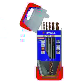 Coffret de 6 forets métaux FURIUS HSS revêtus FUSIO - Plage de diamètres 2 à 8 mm