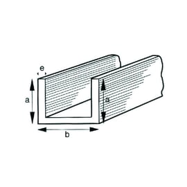 Profil aluminium en U anodisé argent