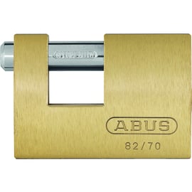 Cadenas rectangulaire monobloc laiton SERIE 82 avec 2 clés