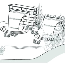 Lame d'eau inox WATERFALL