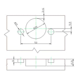 Charnière invisible ouverture 110° INTERMAT 9943  à visser  en applique coudure 0 mm