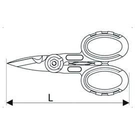 Ciseau d'électricien avec manche bimatière bleu 145 mm