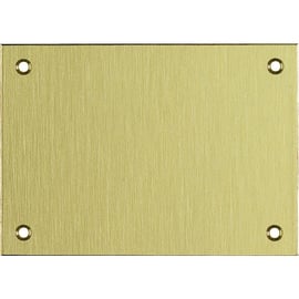 Plaque de propreté laiton carrée pour porte