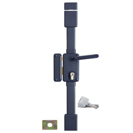 Serrure en applique 3 points BELUGA verticale à fouillot marron gauche