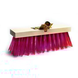 Balai de cantonnier en PVC rouge - 40 cm