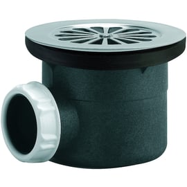 Bonde de receveur de douche Ø 90mm à grille sortie horizontale