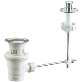 Bonde lavabo à clapet tirette verticale