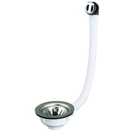 Bonde d'évier à panier avec trop-plein cuvette Ø113