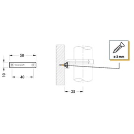 Base à visser pour clips plastique