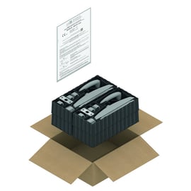 Crémone pompier DUALIS DS7214 à poignée rotative pack de 4 pièces