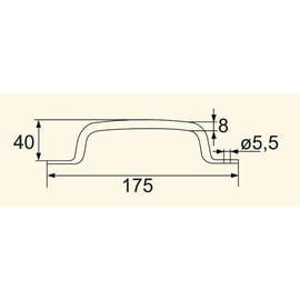 Poignée de volet à pattes acier
