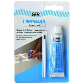 Pâte de réparation d'émail LIMPIMAIL - blanc - 20 mL - tube sous blister