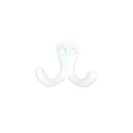 Crochet double aluminium blanc