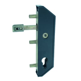 Serrure de portail en retrait à cylindre européen pour cadre  40 x 40 mm blanche