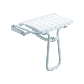 Siège de douche escamotable grande taille - blanc