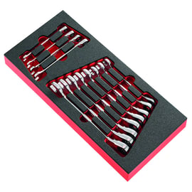 Module de rangement en mousse pour servante avec 12 clés mixtes à cliquet MODM.467BJ12PB