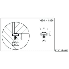 Joint sur dormant en PVC S 0680 pour porte intérieure noir rouleau de 150 mètres