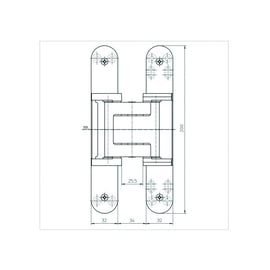 Paumelle invisible TECTUS TE540 3D