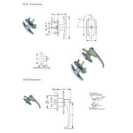 Poignée à barillet 1616 DOITRAND extérieure