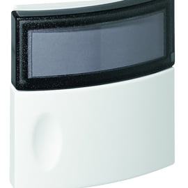 Sonnette SALSA avec porte-étiquette blanc / noir - 70 x 70 x 25 mm