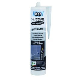Mastic silicone TOUS SUPPORTS - 280 ml - gris