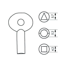 Clé pour cadenas d'artillerie