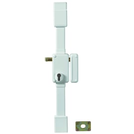 Serrure en applique 3 points BELUGA verticale à fouillot blanche gauche