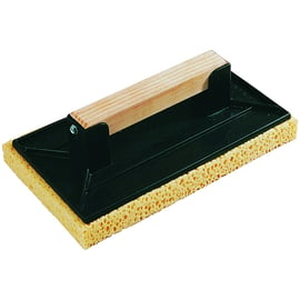 Taloche rectangulaire en plastique avec mousse en éponge et manche en bois