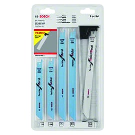 Pack de 6 lames de scie sabre à métaux et à bois